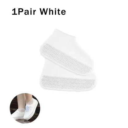 1Pair Waterproof Non-slip Silicone Shoe High Elastic Wear-resistant Men Rain Boots for Outdoor Rainy Day Reusable Shoe Cover - Wild Frontier Gear LLC