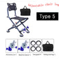 Portable Fishing Chair Folding Fish Chair 180 Degree Adjustable Backrest Four-leg Recliner Aluminum Alloy Camping Chair Stool - Wild Frontier Gear LLC