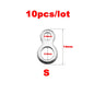 10-50Pcs Stainless Steel Fishing Solid Ring Sea Fishing Lures Connectors Jigging Ring Swivels Fishing Snap Accessory Tackle Tool