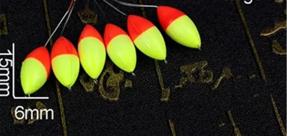 120pcs (20packs)/lot Oval Fishing Float Seven Star Bobber Beans Rig Making Floating Beans Red/Yellow/Mix Beads Carp Fishing J494 Wild Frontier Gear LLC