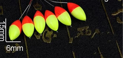 120pcs (20packs)/lot Oval Fishing Float Seven Star Bobber Beans Rig Making Floating Beans Red/Yellow/Mix Beads Carp Fishing J494 Wild Frontier Gear LLC