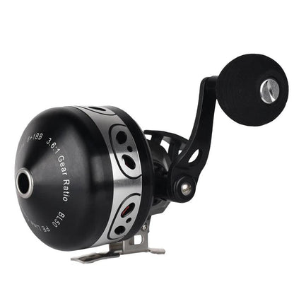 Octopus Hunter BL50 Spincast Fishing Reel with 110M Red 5# 8-Strand PE Line - High Performance 6+1BB Metal Coil for Lake and River Fishing - Wild Frontier Gear LLC