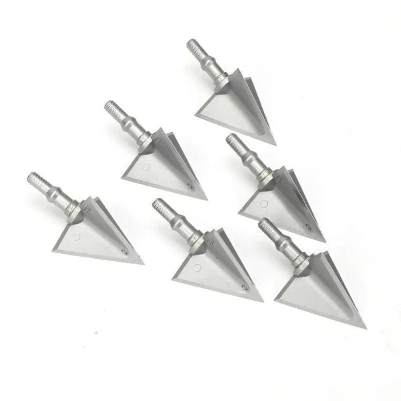 6/12pcs 3 Fixed X3/X5 Tips Archery Broadhead 100 Grain Stainless Alloy Arrowhead Hunting For Shooting Accessories - Wild Frontier Gear LLC