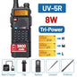 Baofeng Walkie Talkie UV 5R 5W 8W Dual Band Ham Two Way Radio Vhf Uhf FM Radio Handheld Transceiver Hunting 16KM