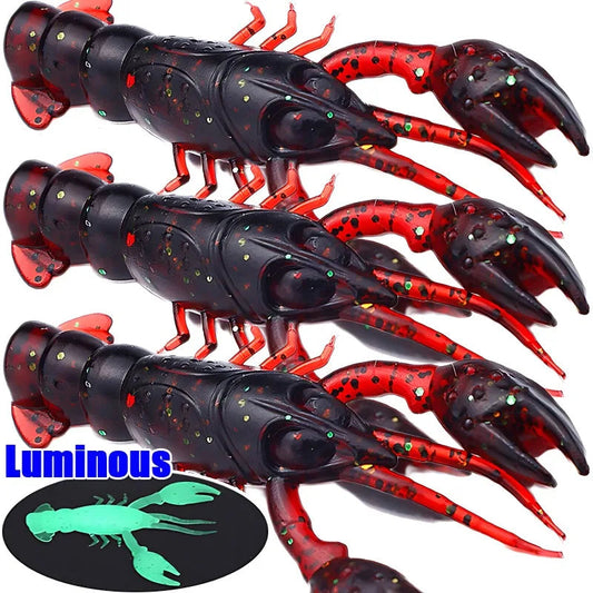 5/10/20pcs Lure Artificial Bait Shrimp Lobster Crayfish Worm Shad Eel Needfish Swimbait Jig Head Fishing Tackle Lure Accessories Wild Frontier Gear LLC