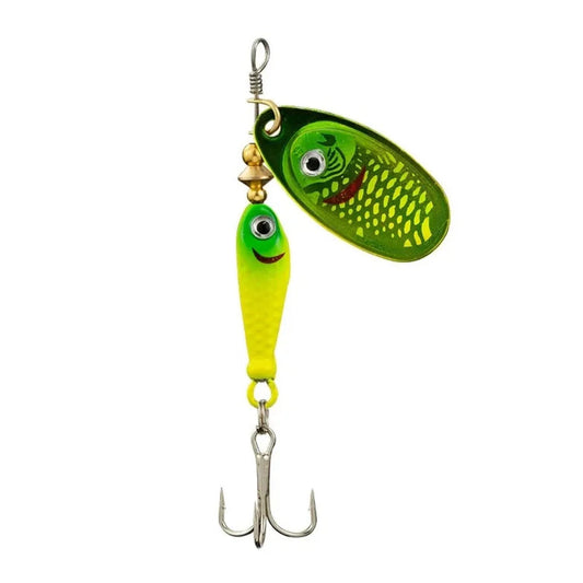 1pcs Rotating Metal Spinner Fishing Lures 9.1g 7cm Sequins Iscas Artificial Hard Baits Crap Bass Treble Hook Tackle Accessories Wild Frontier Gear LLC
