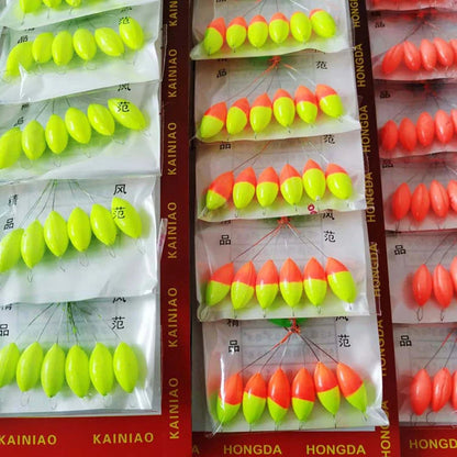120pcs (20packs)/lot Oval Fishing Float Seven Star Bobber Beans Rig Making Floating Beans Red/Yellow/Mix Beads Carp Fishing J494 Wild Frontier Gear LLC
