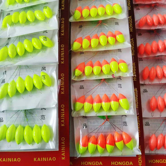 120pcs (20packs)/lot Oval Fishing Float Seven Star Bobber Beans Rig Making Floating Beans Red/Yellow/Mix Beads Carp Fishing J494 Wild Frontier Gear LLC