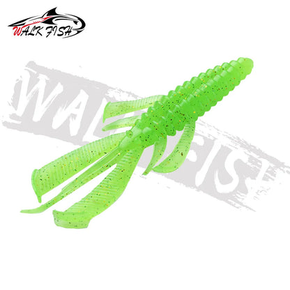 WALK FISH 8PCS Crazy Flapper Fishing Lures 90mm 3g Soft Lure Fishing Lures Soft TPR Baits Shrimp Bass Peche Gear Fishing Tackle Wild Frontier Gear LLC