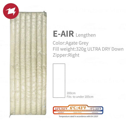 AEGISMAX AIR-E Camping Down Sleeping Bag Adult Ultralight Waterproof Hiking Tourist Warm 800FP Outdoor Envelope Sleeping Bags Wild Frontier Gear LLC