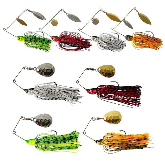 Eupheng Premium Spinner Bait Fishing Lures | Versatile Weight Options & 3D Fish Head Designs for Bass and Pike Fishing - Wild Frontier Gear LLC