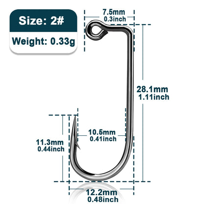 Fishing Jig Hook 50~200Pcs 90 Degree Jig Hook High Carbon Steel Long Shank Jig Head Mold Aberdeen Hook Saltwater Fishing Tackle