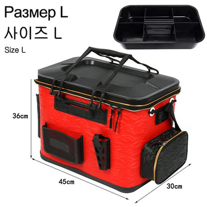 EVA Multifunction Fishing Bucket Rod Bait Reel Lure Live Fish Storage Bag Large Capacity Camping Fishing Accessories Tackle Box - Wild Frontier Gear LLC