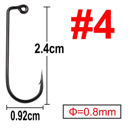 500 pcs 90 Degree Jig Fly Tying Strong Wire Saltwater Freshwater Fish Hook Aberdeen jig fishing size 6 4 2 1 1/0 to 4/0#
