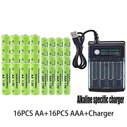 Original Rechargeable Battery 1.5V AA9800mAh+AAA8800mAh+Charger for Computer Clock Radio Video Game Digital Camera AA AAAbattery Wild Frontier Gear LLC