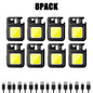 Keychain Light Mini Multifunctional Camping Flashlight USB Rechargeable LED Portable Bright COB Pocket Clip Lantern Outdoor Work