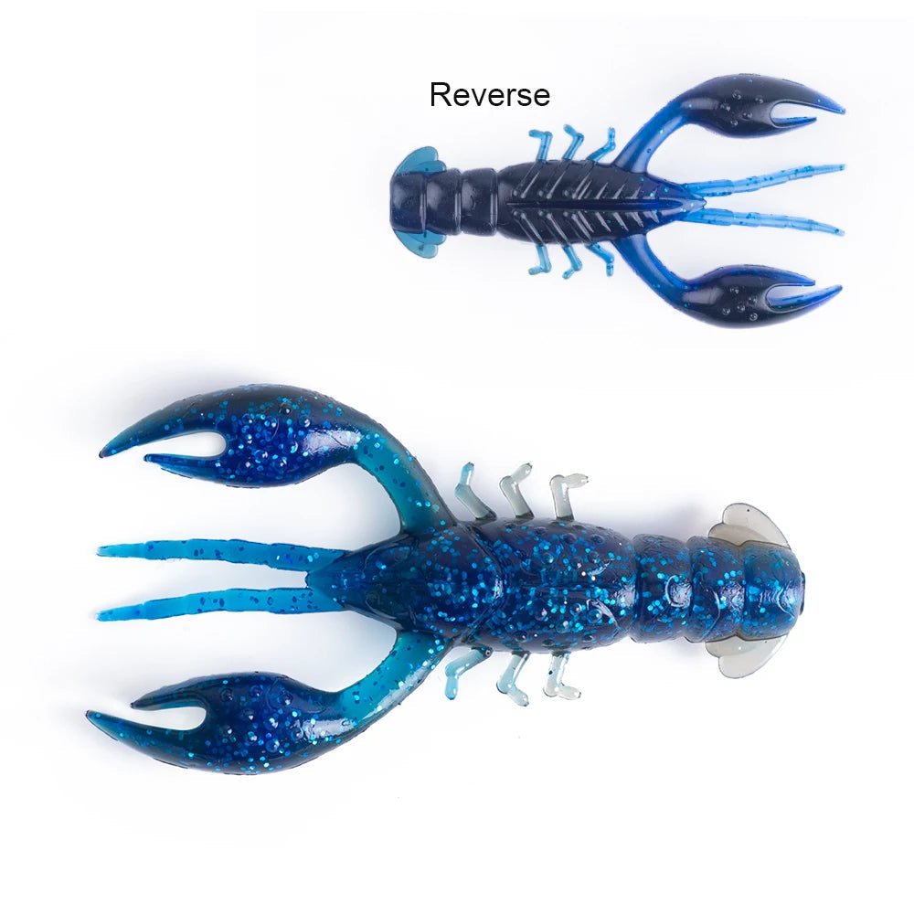 Hanlin Floating 65mm 4g Crawfish Larvae Soft Silicone Bait Jigs Wobbler Worms Fishing Lures Artificial Swimbait Bass Pike Tackle Wild Frontier Gear LLC