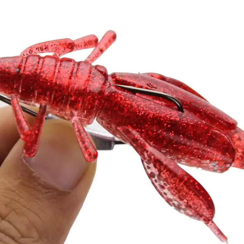 WEIHE 4pcs Beard Shrimp Soft Lure 10cm 10g Fishing Artificial Bait Soft Fishing Lure Simulation Lifelike Prawn Soft Shrimp Bait Wild Frontier Gear LLC