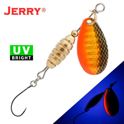Jerry Spear Ultra-Lightweight Brass Spinnerbait Lures for Perch, Trout, and Bass Fishing - Wild Frontier Gear LLC