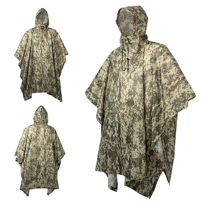 Man Military Impermeable Zipper Camo Raincoat Waterproof Rain Coat Men Raincoat Women Awning The Rain Motorcycle Rain Poncho