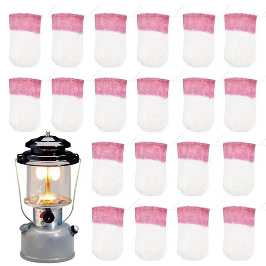 Propane Lantern Mantles Outdoor Propane Lanterns Mantles 20Pcs Outdoor Camping Lights U-shape Light Mantle Camping Lantern Wild Frontier Gear LLC