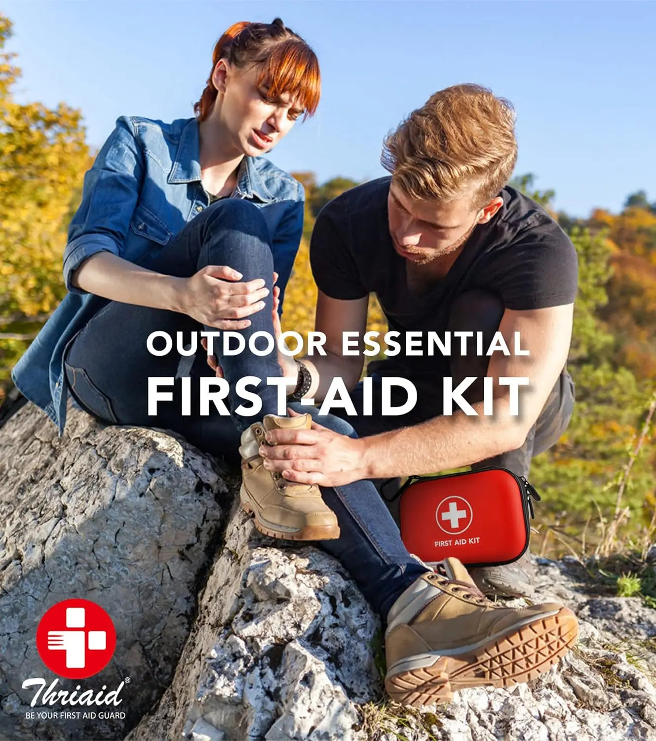 First Aid Kit Complete, 104Pcs Water-Resistant Hard Shell Small Case. Perfect For Travel, Outdoor, Home, Office,Camping, Hiking Wild Frontier Gear LLC