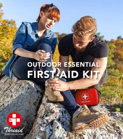 First Aid Kit Complete, 104Pcs Water-Resistant Hard Shell Small Case. Perfect For Travel, Outdoor, Home, Office,Camping, Hiking Wild Frontier Gear LLC