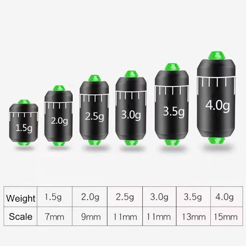 10pcs Random Color Fishing Drop Shot Scale 2.5g/3.0g/3.5g/4.0g Fishing Casting Sinker Dual-core Quick Sinking Smooth with Scale Wild Frontier Gear LLC