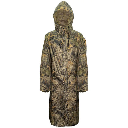 Camouflage Long Raincoat for Men Tactics Camo Waterproof Poncho Woman Coat Against Rain Fishing Hiking Conjoined Cover Clothing