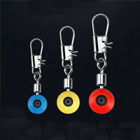 20pc Fishing Line Hook Swivels Shank Clip Connector Interlock Snap Sea Space Beans Lure Fishing Hooks Connector  Pesca Tackle