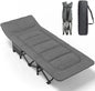 Cushion and Pillow, Portable Folding Bed for Sleeping, Lightweight Tent cot with Carry Bag Supports 450 lbs (Grey) Wild Frontier Gear LLC