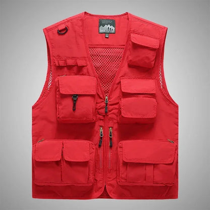 7XL 14 Pockets Summer New Men US Tactical Hiking Fishing Vest Man Photographer Waistcoat Mesh Cargo Sleeveless Jacket Tool Vest - Wild Frontier Gear LLC