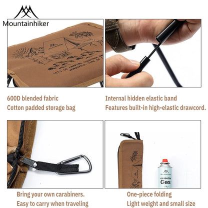 Mountainhiker camping portable folding stool ultra-light aluminum alloy storage chair mini fishing chair picnic light furniture - Wild Frontier Gear LLC