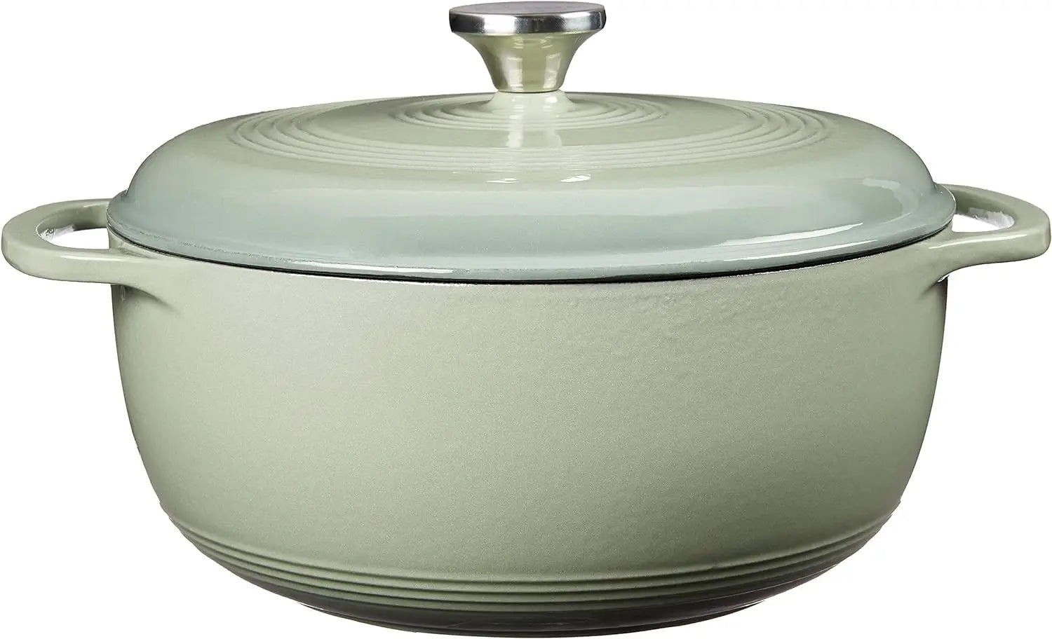 Lodge 6 Quart Enameled Cast Iron Dutch Oven with Lid – Dual Handles – Oven Safe up to 500° F or on Stovetop - Use to Marinate, C Wild Frontier Gear LLC