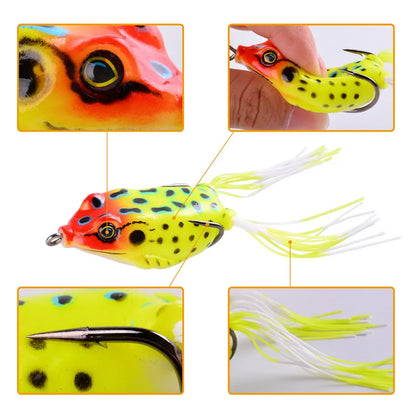 24PC 6g 8g 13g Lifelike Soft Small Jump Frog Engaging Bait Silicone Bait for Crap Fishing Lure Set Kit Gear Crankbait Tackle Box