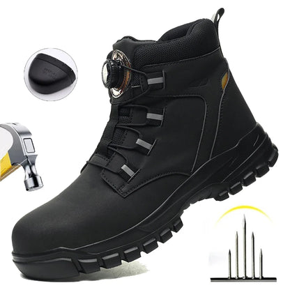 Waterproof Safety Boots Men Indestructible Steel Toe Work Boots Anti-smash Stab-resistant Safety Shoes Biker Botas Para Hombre - Wild Frontier Gear LLC