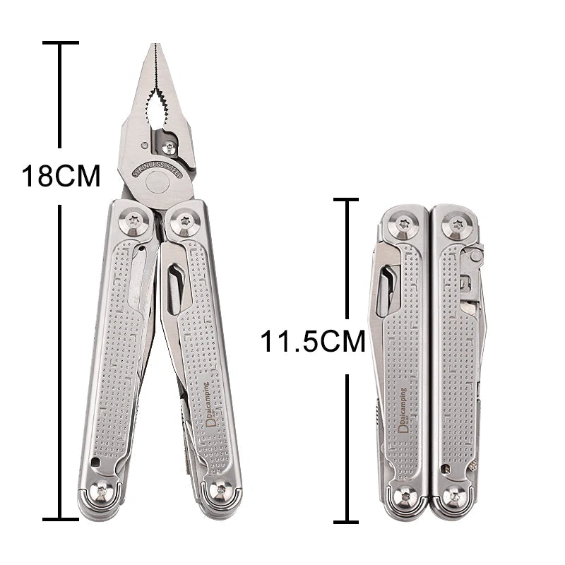 Daicamping DL302 Multitools Folding Knife Scissor Cutter EDC Multi-tools Survival Gear Manual Multifunctional Multi Tool Plier Wild Frontier Gear LLC