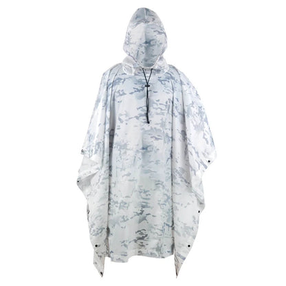 Outdoor Military Poncho 210T+PU Army War Tactical Raincoat Hunting Ghillie Suit Birdwatching Umbrella Rain Gear Home accessories