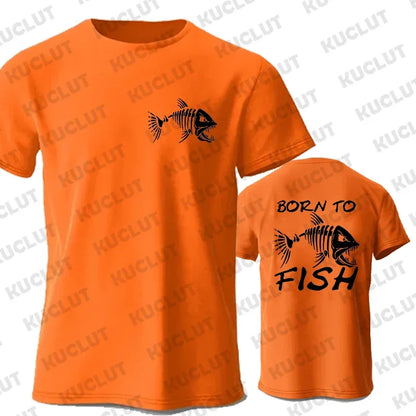 Born To Fish Funny Shirt Fashion Fisherman T-shirts Short Sleeve Funny Fishing Lover Tshirts Casual Summer Men's Street T-shirt - Wild Frontier Gear LLC