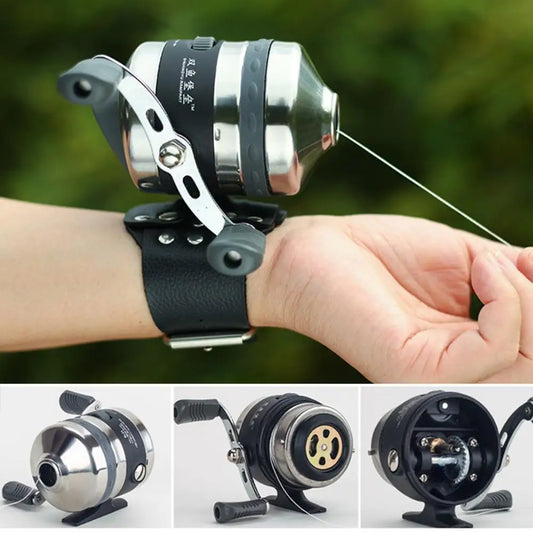 Fishing Reel Stainless steel Closed Wheel BL25 Outdoor Slingshot Shooting Stainless steel Line Cup Spinning Fishing Reel