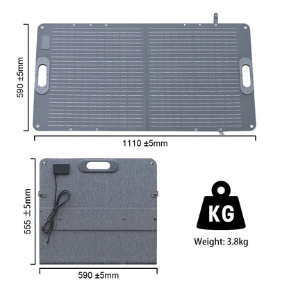 200W ETFE Flexible Foldable Solar Panel 100W Camping Portable Folding Solar Panel Kit High Efficience Travel&Phone&Boat&RV 20.5V Wild Frontier Gear LLC