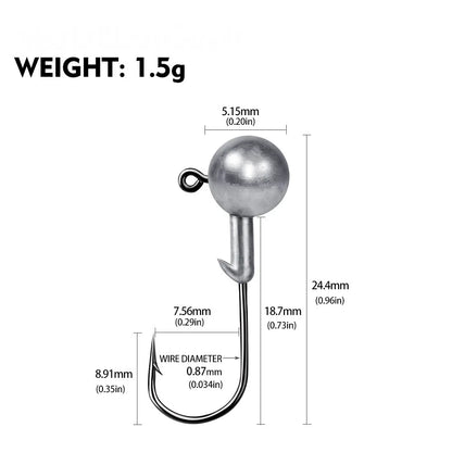 1g 2g 3.5g 5g 7g 10g 12g 20g Crank Jig Head Hook Fishing Hook Head Jig Lure Hard Bait Soft Worm Fishhook Jig Hook For Fishing