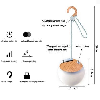 Camping Light Outdoor Camping Tent Light LED Charging Lighting Hanging Light Portable Emergency Camping Atmosphere Light