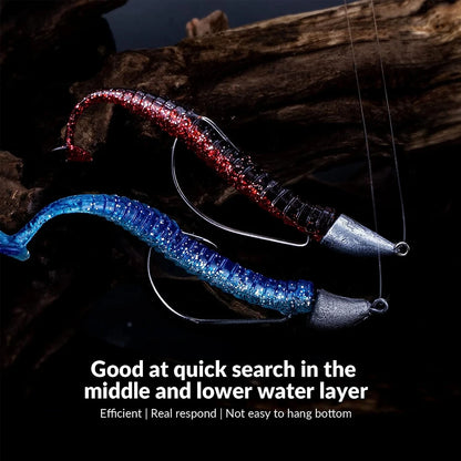 FishTrip 10Pcs Bullet Jig Heads Fishing Hooks 1.75g~14g Texas Rig Saltwater Freshwater Offset Weighted Hook Weedless