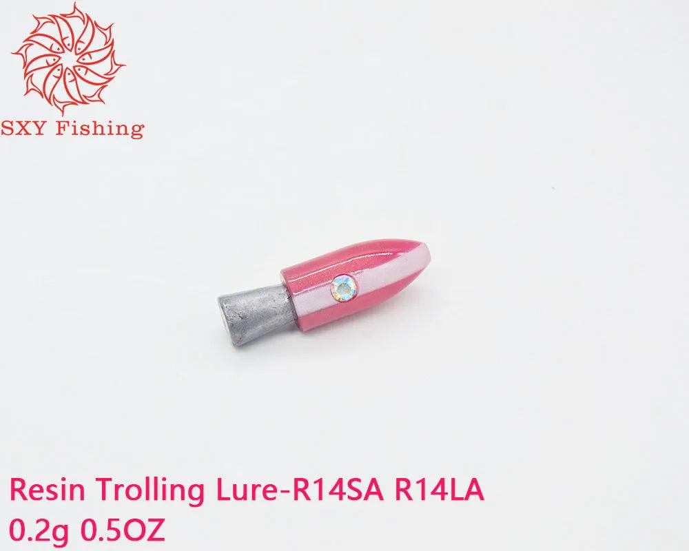 SXY Fishing Colored Resin Trolling Bait for Tuna and Wahoo - R14SA & R14LA Models - Wild Frontier Gear LLC