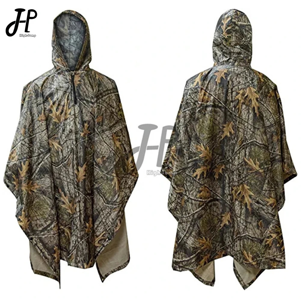 CP Military Poncho Rainwear 210T Nylon+PVC Waterproof Fabric Rainwear Camouflage War Game Hunting Airsoft Accessories Rain Coat