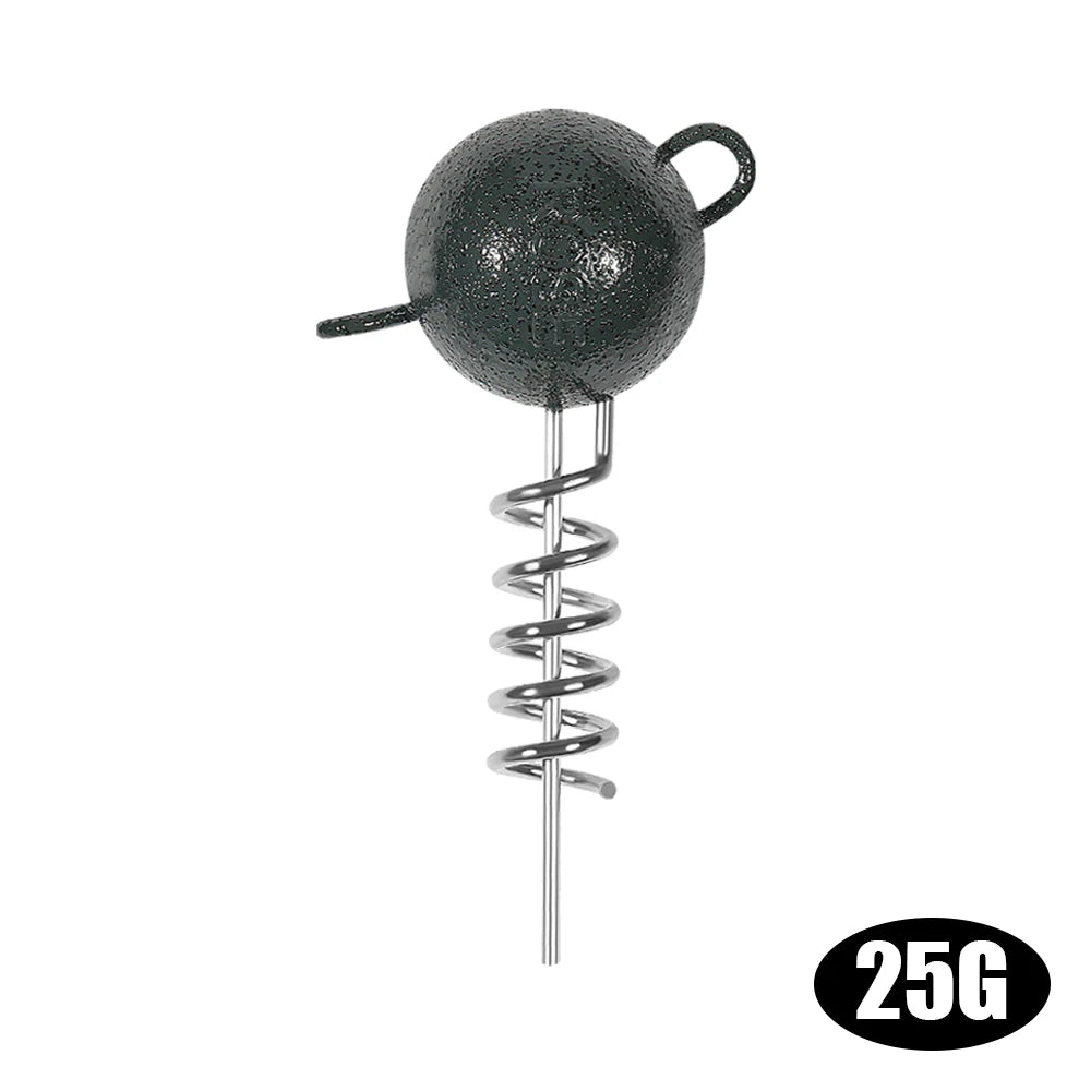 Rosewood Screw Jig Head For Soft Lure 7g 10g 15g 20g 25g 30g 50g With Screw Spiral Sinker Weight Rubber Fish Fishing Equipment Wild Frontier Gear LLC