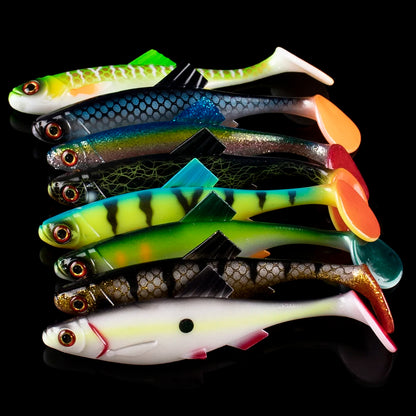 AYWFISH 15CM 25.5G Soft Swimbait Lures Black Bass Artificial Silicone Shad Fishing Lure Tackle Sinking Soft Plastic Bait Pike