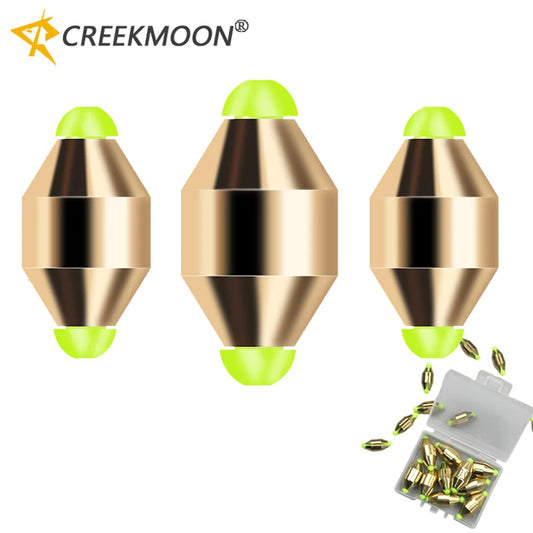 10Pcs/box Fast Water Hollow Copper Sinkers Sea Rock Fishing Raft Quick Sinking Underwater Weight Sinker Falling Ocean Accessory Wild Frontier Gear LLC