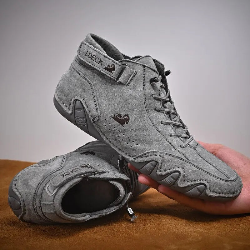 Men Boots Casual Motorcycle Winter Shoes 2023 Waterproof High Top Sneakers Luxury Footwear - Wild Frontier Gear LLC